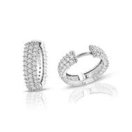1.20 ct Üç Sıra Pırlanta Tamtur Halka Küpe
