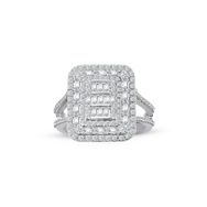 1.50 ct Baget Pırlanta Modern Tasarım Yüzük