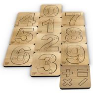 1 Fark Rakam ve Matematik Eğitim Seti Ahşap Puzzle