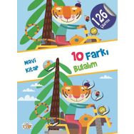 10 Farkı Bulalım - Mavi Kitap - 126 Çıkartma - 0-6 Yaş Yayınları
