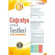 10. Sınıf Coğrafya Yaprak Testleri Yayınevi Palme Yayınları
