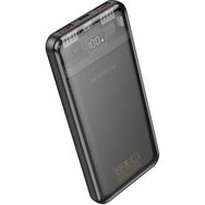 10000mAh 22.5W + PD20W Fully Compatible Güç Bankası Powerbank iPhone ile Uyumlu Şarj Seviyesi LED Gösterli Kompak ve Modern Tasarım Güç Bankası BJ52 - Siyah