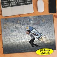100794996 Hedefine Uçan Çalışkan İnsan 240 Parça Puzzle Yapboz