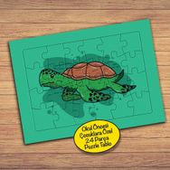 100PZ Yaşlı Kaplumbağa Çocuklara Özel Puzzle Yapboz Tablo
