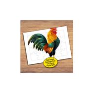 10245 Renkli Tüylü Horoz Çocuklara Özel Puzzle Yapboz Tablo