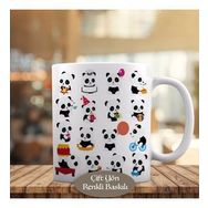 1042-174 Oyun Oynayan Sevimli Panda Kupa Bardak