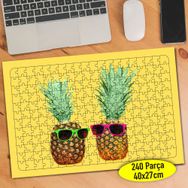 106312810 Gözlüklü Ananas Kafalar 240 Parça Puzzle Yapboz