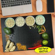 106972934 Avakado Tarçın Biber Zencefil 240 Parça Puzzle Yapboz
