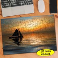 107001 Deniz Manzarasında Yelkenli Tekne 240 Parça Puzzle Yapboz