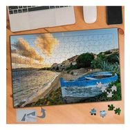109 Sahil Kenarında Kayık Manzara 240 Parça Puzzle Yapboz Tablo