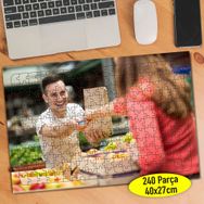 109110569 Organik Gıda Pazarı Alışveriş 240 Parça Puzzle Yapboz