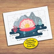 109PZ Deniz Kabuğu Deniz İncisi Çocuklara Özel Puzzle Yapboz Tablo