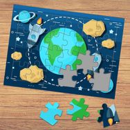 114045 Uzay Mekiği Gezegenler Çocuklara Özel Puzzle Yapboz Tablo