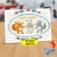 1191138 Mutlu Hayvan Dostları 99 Parça Puzzle Yapboz Tablo