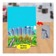 1196463 Parkın Ardında Binalar 99 Parça Puzzle Yapboz Tablo