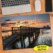 123513658 Gün Batımı Deniz İskelesi 240 Parça Puzzle Yapboz