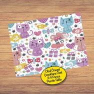 1253 Paketli Kediler 24 Parça Çocuklara Özel Puzzle Yapboz Tablo