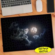 127982234 Bulutlu Dolunay Gecesi 240 Parça Puzzle Yapboz