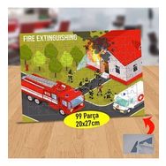 128415991 Yangın Söndüren İtfaiye 99 Parça Puzzle Yapboz Tablo