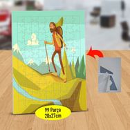 128416972 Dağ Gezgini Kampçı Adam 99 Parça Puzzle Yapboz Tablo