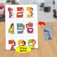 1285217 Renkli Sayılarla Çocuklar 99 Parça Puzzle Yapboz Tablo