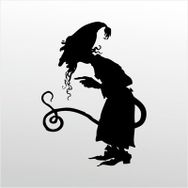 130 cm Cadı Folyo Sticker