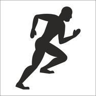 130 cm Koşan Sporcu Folyo Sticker