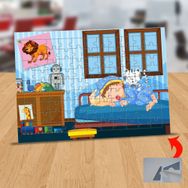 13024741 Mışıl Uyuyan Sevimli Çocuk 99 Parça Puzzle Yapboz Tablo