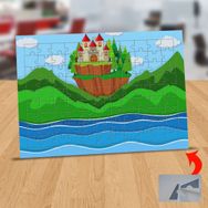 130818046 Deniz Kenarında Şato 99 Parça Puzzle Yapboz Tablo