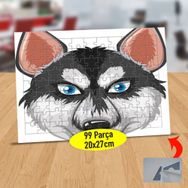 130820152 Sibirya Kurdu Portre 99 Parça Puzzle Yapboz Tablo