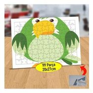 130821822 Yeşil Tonton Sevimli Kuş 99 Parça Puzzle Yapboz Tablo