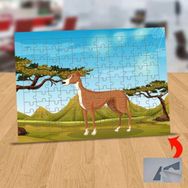 130824622 Ormandaki Sevimli Köpek 99 Parça Puzzle Yapboz Tablo