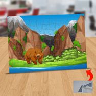 130824908 Dağda Yaşayan Ayıcık 99 Parça Puzzle Yapboz Tablo