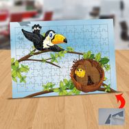 130825027 Ağaçtaki Kuş Ve Yuvası 99 Parça Puzzle Yapboz Tablo