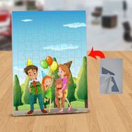 130825161 Parkta Balonlu Aile 99 Parça Puzzle Yapboz Tablo
