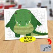 13088840 Yeşil Koca Dinozor 99 Parça Puzzle Yapboz Tablo