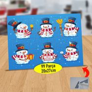 1321 Mutlu Kardan Adam Arkadaşlar 99 Parça Puzzle Yapboz Tablo