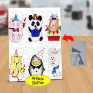 13408067 Yavru Sevimli Hayvanlar 99 Parça Puzzle Yapboz Tablo