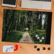 134545 Ağaçlı Çimenli Yol 240 Parça Puzzle Yapboz Tablo
