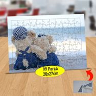 1357281 Sahilde Sarılan Ayıcıklar 99 Parça Puzzle Yapboz Tablo