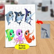 1362 Deniz Canlıları Balık Türleri 99 Parça Puzzle Yapboz Tablo