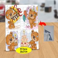 1441196 Doğum Günü Kutlayan Ayıcık 99 Parça Puzzle Yapboz Tablo