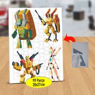 14412683 Güçlü Renkli Robotlar 99 Parça Puzzle Yapboz Tablo