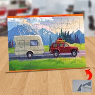 144178 Gezgin Karavanlı Araba 99 Parça Puzzle Yapboz Tablo