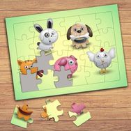 144293 Hayvanları Tanıyalım Çocuklara Özel Puzzle Yapboz Tablo