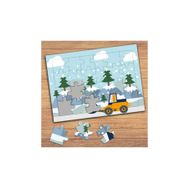 145627 Minik Kar Küreme Aracı Çocuklara Özel Puzzle Yapboz Tablo