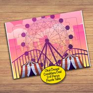 146PZ Eğlenceli Lunapark Çocuklara Özel Puzzle Yapboz Tablo