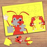 1474 Mutlu Karıncalar Çocuklara Özel Puzzle Yapboz Tablo