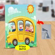 147832639 Okul Servisinde Çocuklar 99 Parça Puzzle Yapboz Tablo