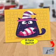 147914437 Şeker Tutan Sevimli Kedi 99 Parça Puzzle Yapboz Tablo